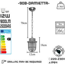 Damietta LED Brass Bulkhead Wall Outdoor Waterproof lamp Light Nautical Marine Boat Wall lamp Industrial Vintage Light E27(Brass) - BrooTzo