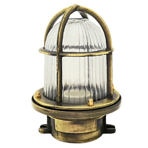 Deckhead LED Brass Bulkhead Wall Outdoor Waterproof lamp Light Nautical Marine Boat Wall lamp Industrial Vintage Light E27(Brass) - BrooTzo
